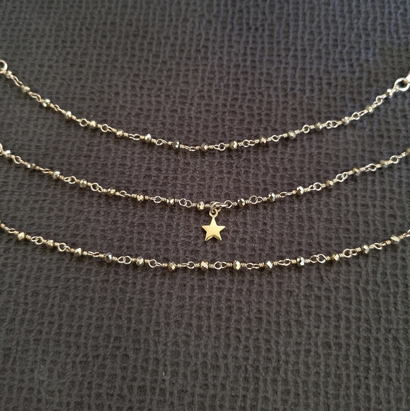 ✨️HP✨️ Dainty Gold💛 Pyrite Bracelet Trio3️⃣ - NWOT - Picture 12 of 12